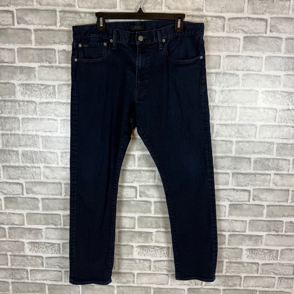 Polo Ralph Lauren Sullivan Slim Jeans Mens 36 x 30 Dark Indigo Stretch Denim
